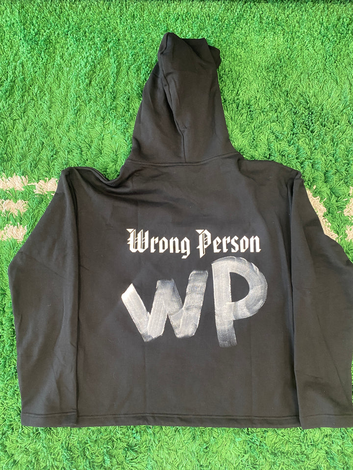 Wrong Person Paint Splatter Hoodie Black