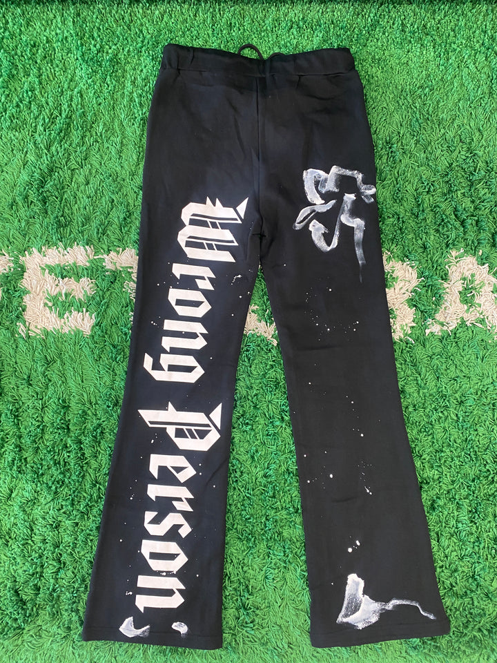 Wrong Person Paint Splatter Pants Black