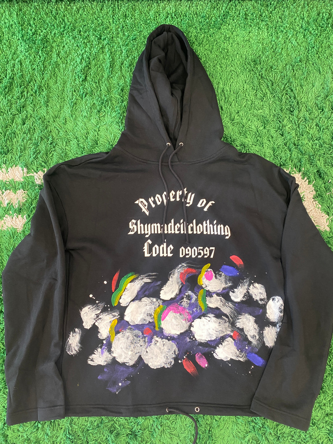 Wrong Person Paint Splatter Hoodie Black